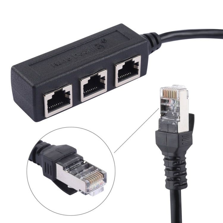 Diviseur/extenseur de prise RJ45 réseau LAN Ethernet 1 vers 3, 3 ports RJ45