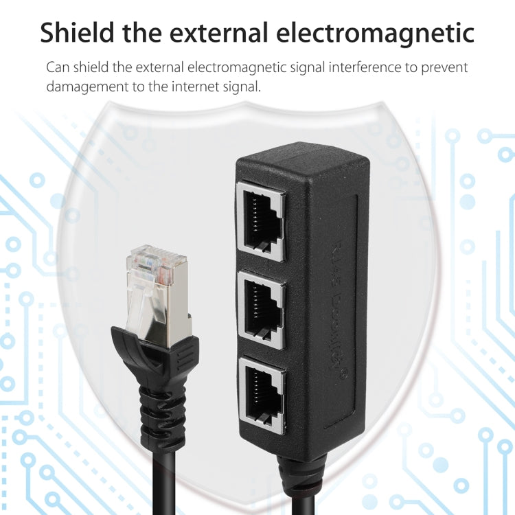 Diviseur/extenseur de prise RJ45 réseau LAN Ethernet 1 vers 3, 3 ports RJ45