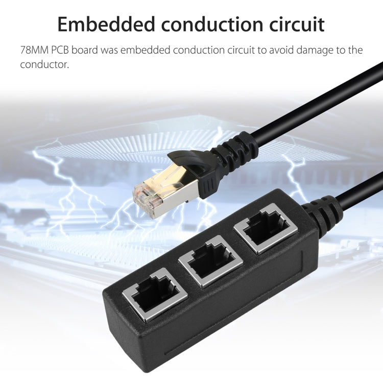 Diviseur/extenseur de prise RJ45 réseau LAN Ethernet 1 vers 3, 3 ports RJ45