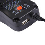 Adaptateur secteur mural universel 30W avec prise UK et port USB 5V 2.1A, embouts : 8 pièces, longueur du câble : environ 1,2m, prise UK