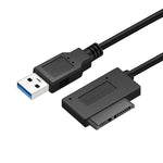 Adaptateur câble SATA Slimline USB 3.0 vers 7+6 broches avec indicateur, USB 3.0