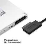 Adaptateur câble SATA Slimline USB 3.0 vers 7+6 broches avec indicateur, USB 3.0