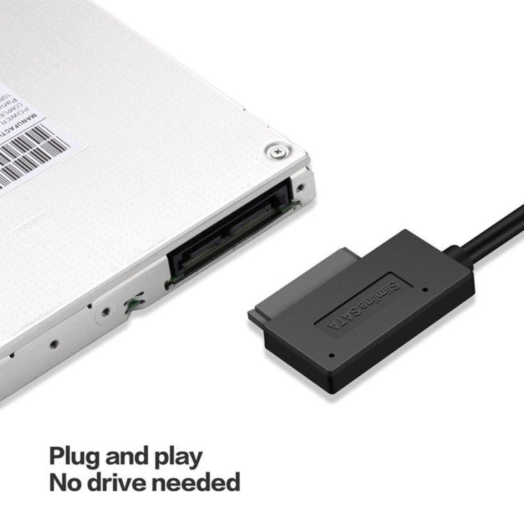 Adaptateur câble SATA Slimline USB 3.0 vers 7+6 broches avec indicateur, USB 3.0