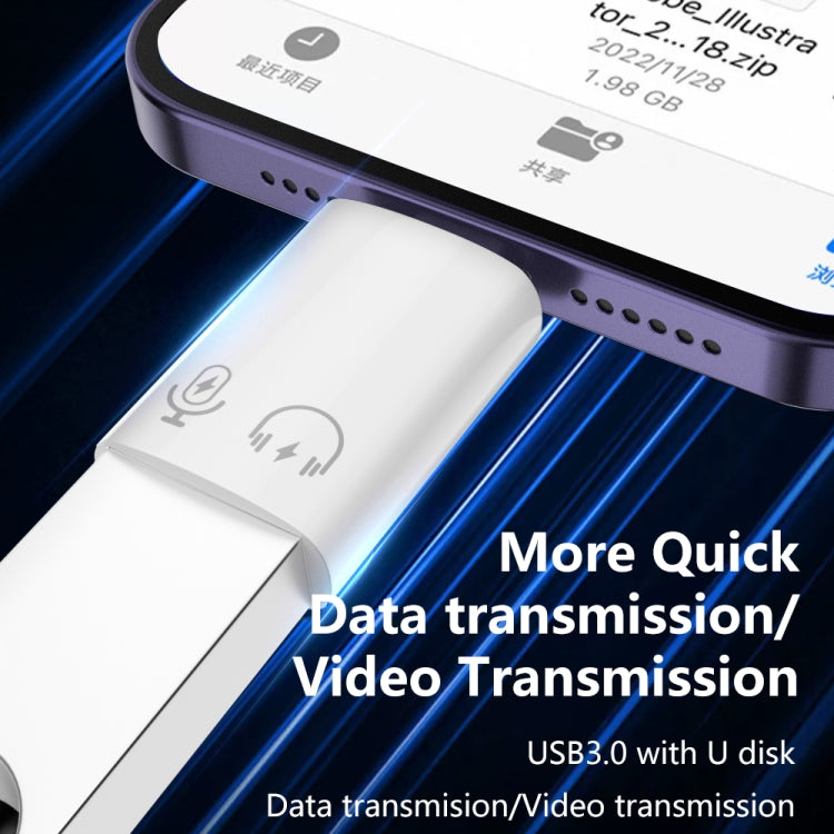 Adaptateur OTG 8 broches vers USB 3.0, 8 broches vers USB 3.0