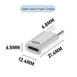 Adaptateur 8 broches femelle vers USB-C / Type-C mâle Gen3, prend en charge la charge rapide PD, Gen3