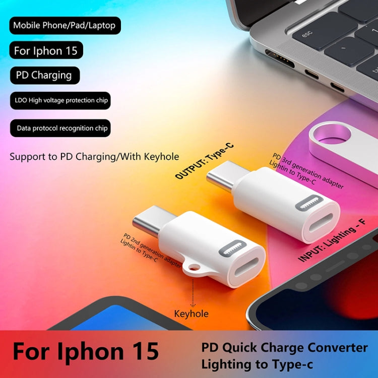 Adaptateur 8 broches femelle vers USB-C / Type-C mâle Gen3, prend en charge la charge rapide PD, Gen3