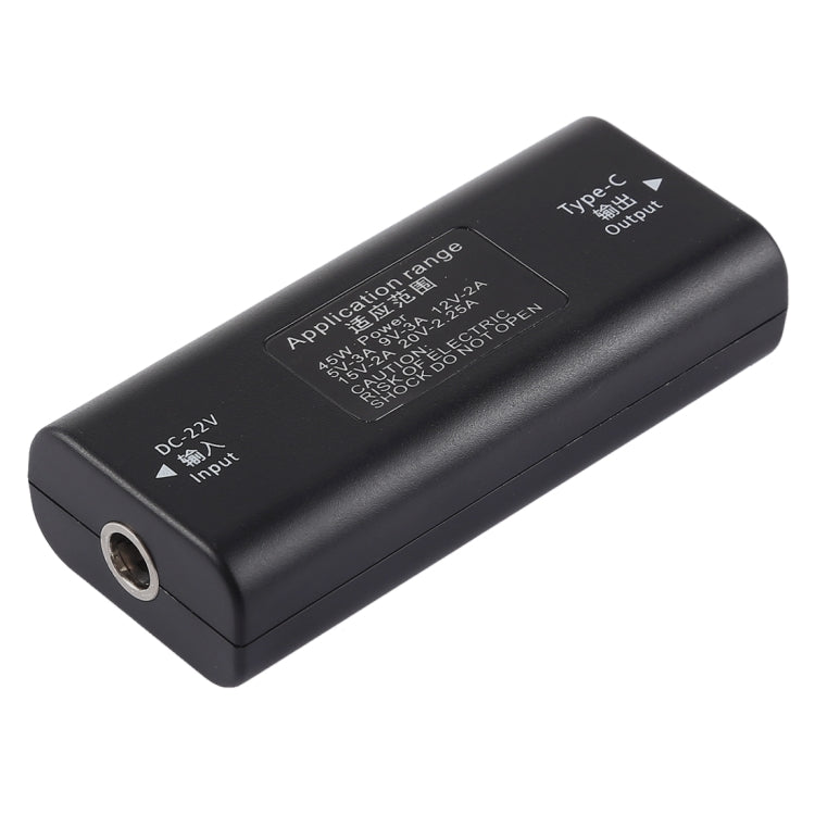 Adaptateur connecteur d'alimentation femelle DC 5,5 x 2,1 mm vers USB-C / Type C femelle avec câble USB-C / Type C de 30 cm, 5,5x2,1mm