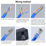 100 pcs / paquet connecteur Cat5e RJ45 non blindé pass-through, or : 3u, Cat5e non blindé pass-through