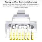 100 pcs / paquet connecteur modulaire RJ45 Cat6e non blindé pass-through, Cat6e non blindé pass-through