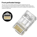 Connecteur modulaire RJ45 Cat5e blindé traversant, lot de 100, Cat5e blindé traversant