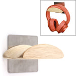 Patch carré en acier inoxydable + support mural pour casque en bois massif, PC2920A, PC2920B