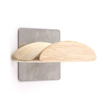 Patch carré en acier inoxydable + support mural pour casque en bois massif, PC2920A, PC2920B