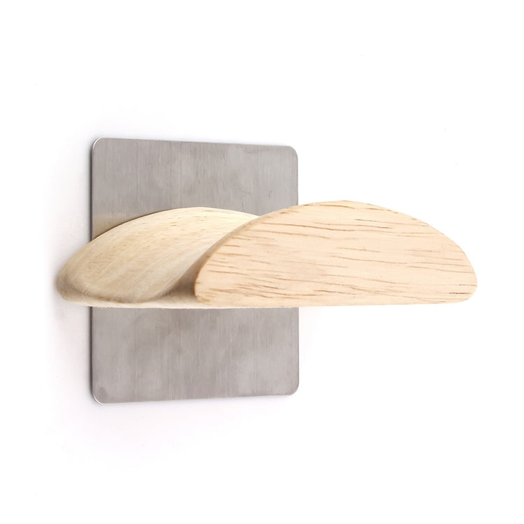 Patch carré en acier inoxydable + support mural pour casque en bois massif, PC2920A, PC2920B