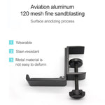 Support de casque pliable en métal de type pince de verrouillage de bureau, support de rangement de casque avec pince de verrouillage pour bureau