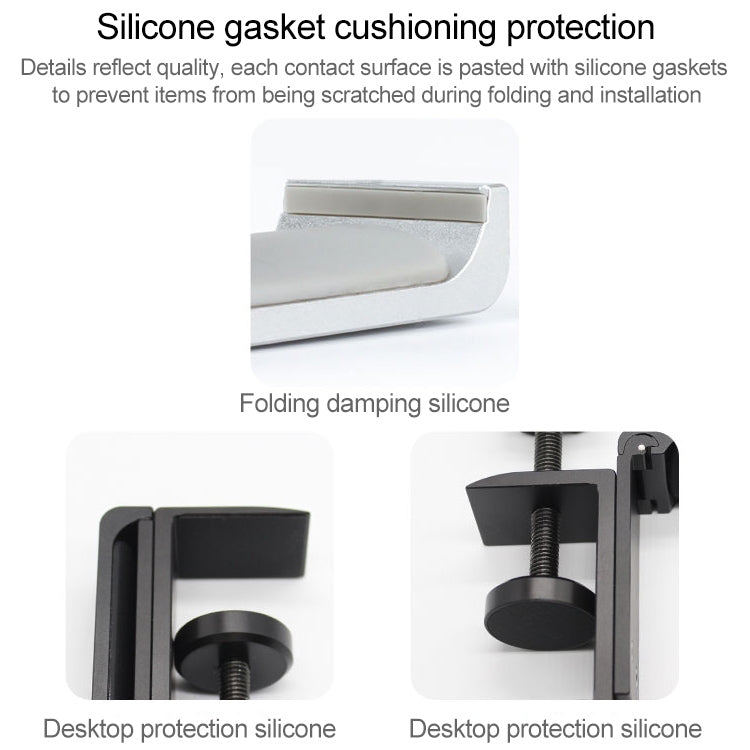 Support de casque pliable en métal de type pince de verrouillage de bureau, support de rangement de casque avec pince de verrouillage pour bureau