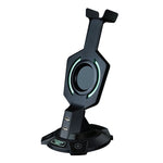 R-008-02 Support de casque lumineux intégré en forme de Méca avec deux ports USB et un interrupteur d'ordinateur