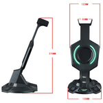 R-008-02 Support de casque lumineux intégré en forme de Méca avec deux ports USB et un interrupteur d'ordinateur
