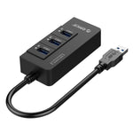 ORICO HR01-U3 Hub répartiteur USB3.0 à 3 ports en ABS avec carte réseau Ethernet Gigabit RJ45 externe 5 Gbps pour ordinateurs portables / bureau / ultrabook, etc.