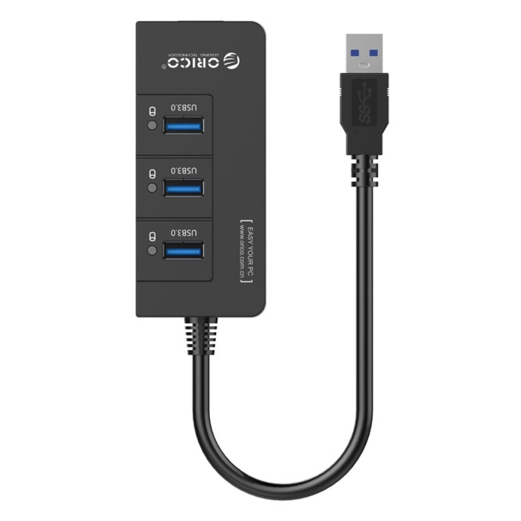 ORICO HR01-U3 Hub répartiteur USB3.0 à 3 ports en ABS avec carte réseau Ethernet Gigabit RJ45 externe 5 Gbps pour ordinateurs portables / bureau / ultrabook, etc.
