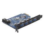 ORICO PVU3-4P Carte PCI Express USB3.0 à 4 ports pour bureau, 4 ports USB3.0
