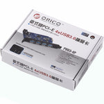 ORICO PVU3-4P Carte PCI Express USB3.0 à 4 ports pour bureau, 4 ports USB3.0