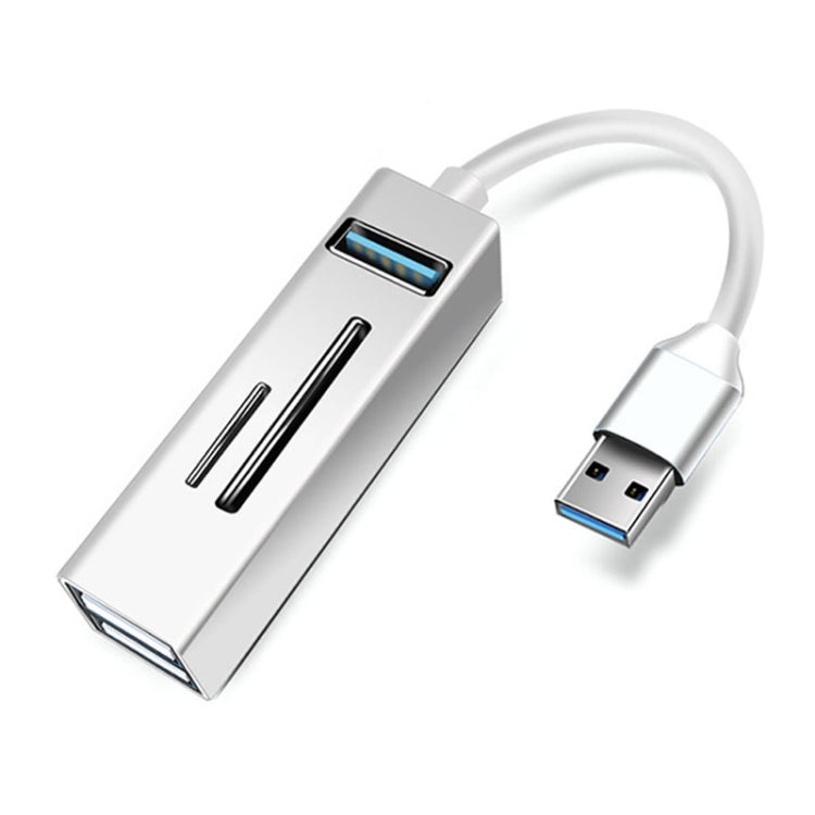 15101 Adaptateur hub USB3.0 5 en 1 vers 3 x USB + lecteur de carte SD / TF, USB3.0