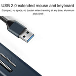 15101 Adaptateur hub USB3.0 5 en 1 vers 3 x USB + lecteur de carte SD / TF, USB3.0