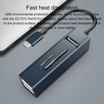 15101 Adaptateur hub USB3.0 5 en 1 vers 3 x USB + lecteur de carte SD / TF, USB3.0