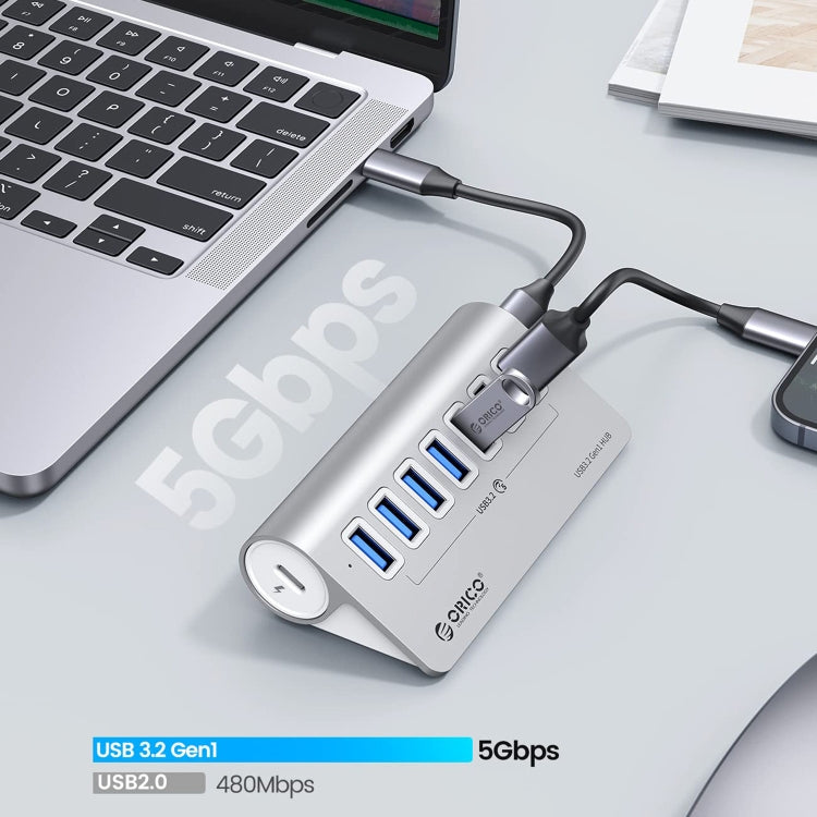 ORICO M3U7 Hub USB 3.2 Gen1 5Gbps en alliage d'aluminium à 7 ports avec câble de 1 m, M3U7 1m
