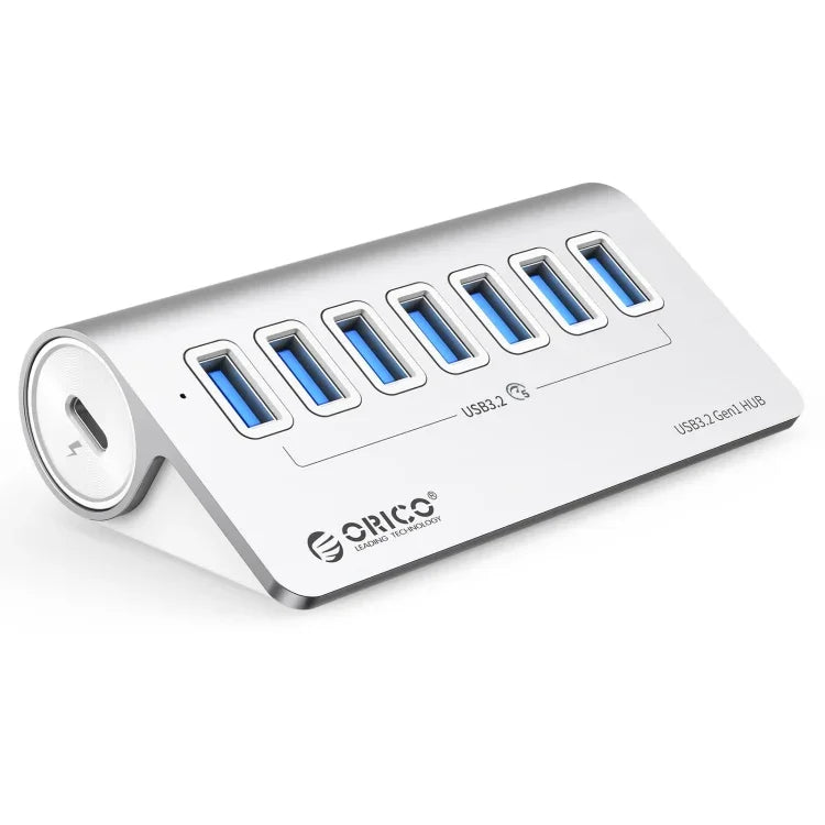 ORICO M3U7 HUB USB 3.2 Gen1 5Gbps 7 ports en alliage d'aluminium avec câble 0,5m, M3U7 0,5m