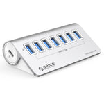 ORICO M3U7-G2 Hub USB 3.2 Gen2 10Gbps en alliage d'aluminium à 7 ports avec câble de 1 m, M3U7-G2 1m