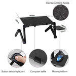 Support de bureau portable pliable en alliage d'aluminium réglable à 360 degrés avec tapis de souris pour ordinateur portable/notebook, sans ventilateurs CPU, avec tapis de souris, avec tapis de souris (M)