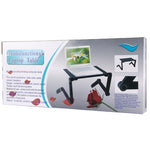 Support de bureau portable pliable en alliage d'aluminium réglable à 360 degrés avec tapis de souris pour ordinateur portable/notebook, sans ventilateurs CPU, avec tapis de souris, avec tapis de souris (M)