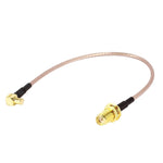 Adaptateur coudé 15 cm SMA femelle vers MCX mâle pour câble coaxial RF RG316, SMA femelle vers MCX mâle