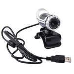 A859 Webcam HD 480 pixels 360 degrés USB 2.0 avec microphone à absorption acoustique pour ordinateur PC portable, longueur du câble : 1,4 m