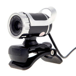 A859 Webcam HD 480 pixels 360 degrés USB 2.0 avec microphone à absorption acoustique pour ordinateur PC portable, longueur du câble : 1,4 m