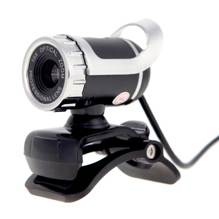 A859 Webcam HD 480 pixels 360 degrés USB 2.0 avec microphone à absorption acoustique pour ordinateur PC portable, longueur du câble : 1,4 m
