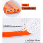Câble réseau Ethernet LAN plat ultra-fin CAT6 de 5m, câble de raccordement RJ45, longueur : 5m