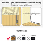 Câble réseau Ethernet LAN CAT6 ultra-fin plat 8 m, câble de raccordement RJ45, longueur : 8 m