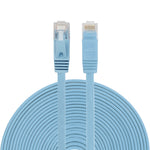 Câble réseau Ethernet LAN CAT6 ultra-fin plat de 15 m, câble de raccordement RJ45, Longueur : 15 m