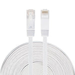 Câble réseau Ethernet LAN CAT6 ultra-fin plat de 15 m, câble de raccordement RJ45, Longueur : 15 m