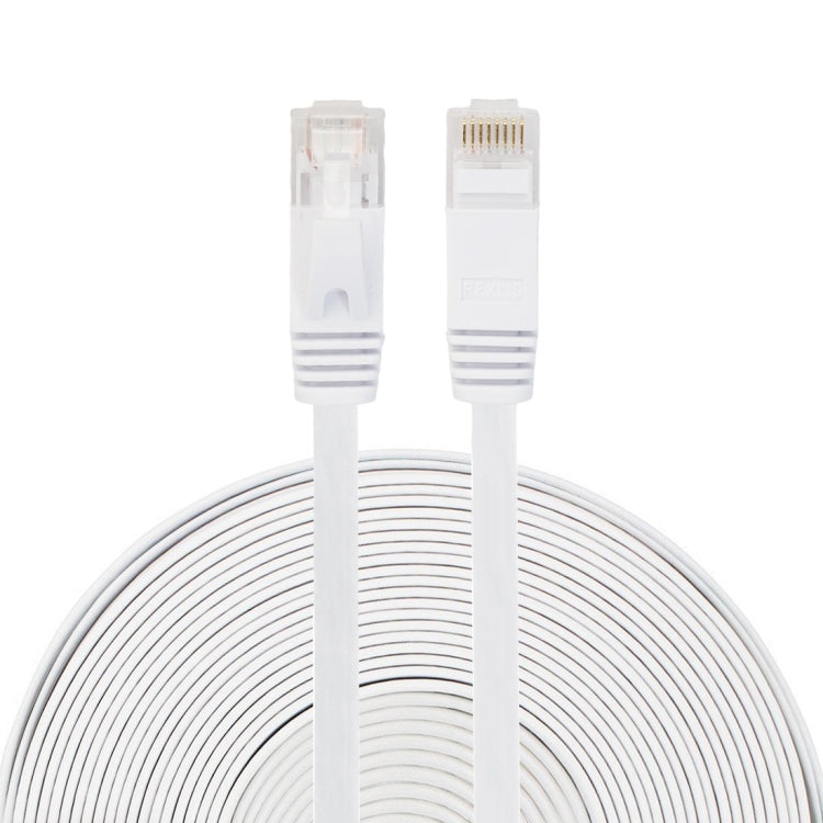 Câble réseau Ethernet LAN CAT6 ultra-fin plat de 15 m, câble de raccordement RJ45, Longueur : 15 m
