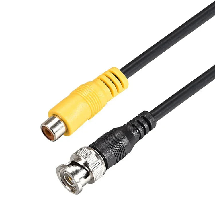 Câble de connexion BNC mâle vers RCA femelle en cuivre, câble coaxial vidéo HD, câble de surveillance, longueur : 1m