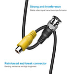 Câble de connexion BNC mâle vers RCA femelle en cuivre, câble coaxial vidéo HD, câble de surveillance, longueur : 1m