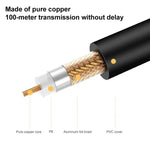 Câble de connexion BNC mâle vers RCA femelle en cuivre, câble coaxial vidéo HD, câble de surveillance, longueur : 1m