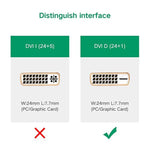 Câble adaptateur UGREEN MM119 1080P Full HD VGA vers DVI (24+1) mâle vers femelle pour ordinateur, PC, ordinateur portable, téléviseur HD, projecteur, carte graphique DVD et autres appareils compatibles VGA/DVI, longueur du câble : 50 cm