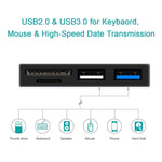 Hub ROCKETEK RT-SGO727 USB 3.0 + USB 2.0 + Micro USB pour Microsoft Surface Go, avec 2 emplacements pour cartes TF et SD, RT-SGO727