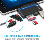 Hub ROCKETEK RT-SGO727 USB 3.0 + USB 2.0 + Micro USB pour Microsoft Surface Go, avec 2 emplacements pour cartes TF et SD, RT-SGO727