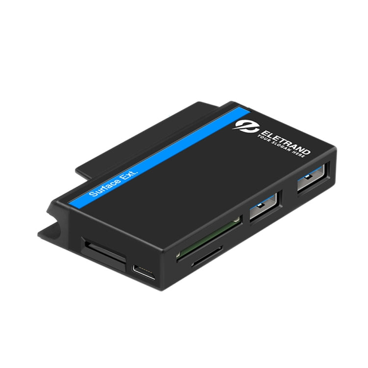 Hub d'interface ROCKETEK RT-SGO737 2 USB 3.0 + Micro USB pour Microsoft Surface Go, avec 2 emplacements pour cartes TF et SD, RT-SGO737