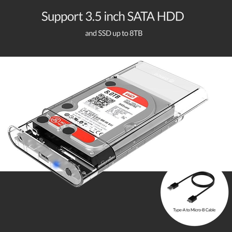 Boîtier de disque dur externe ORICO 3139U3 SATA 3,5 pouces USB 3.0 Micro B, USB 3.0 (3,5 pouces)